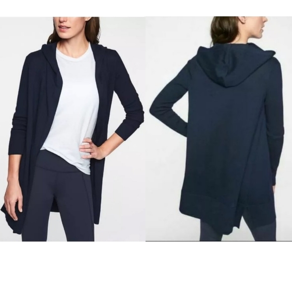 Athleta Sweaters - Athleta Highland Wrap Navy LIKE NEW